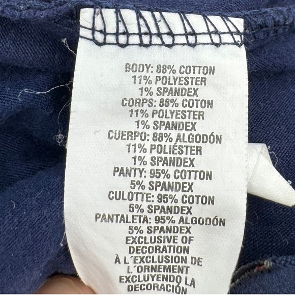 The Children's Place Dark Wash Denim Skort Butterfly Pattern Jewels Size 4 - Picture 15 of 15